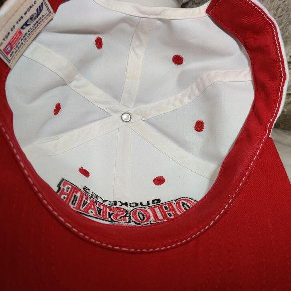 Ohio State Buckeyes Hat Cap Top Of The World White Red Adult Adjustable OSU - Picture 7 of 9